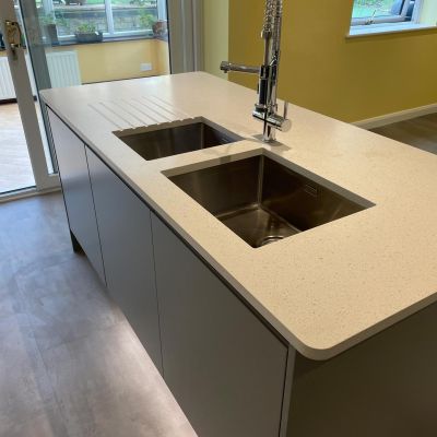 TCI kitchen island installation suffolk